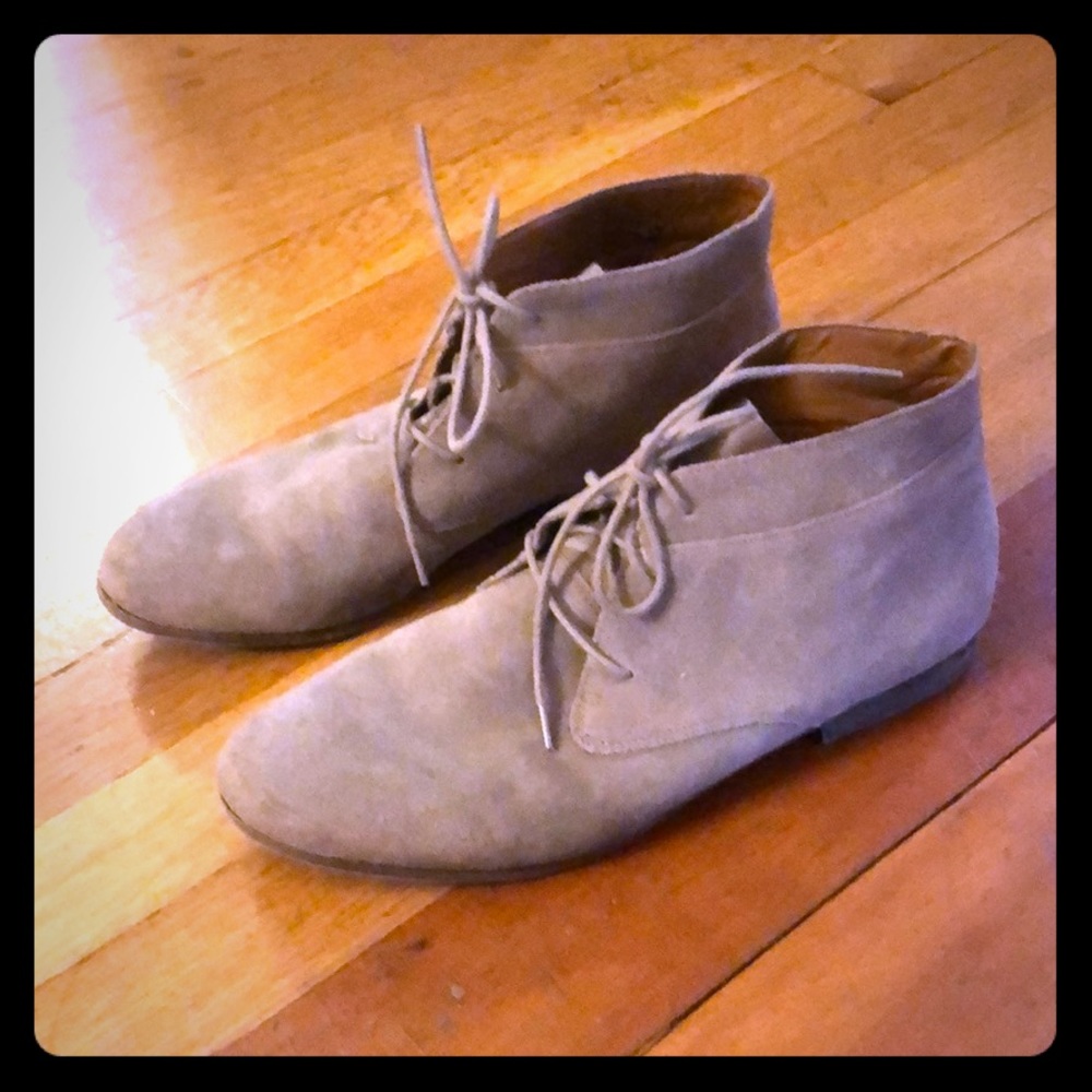 Jeffrey Campbell booties. Tan suede. Size 10